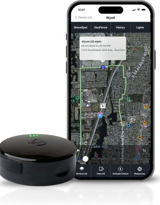 LandAirSea 54 GPS Tracker - Made in the USA from Domestic & Imported Parts. Long Battery, Magnetic, Waterproof, Global Tracking. Subscription Required